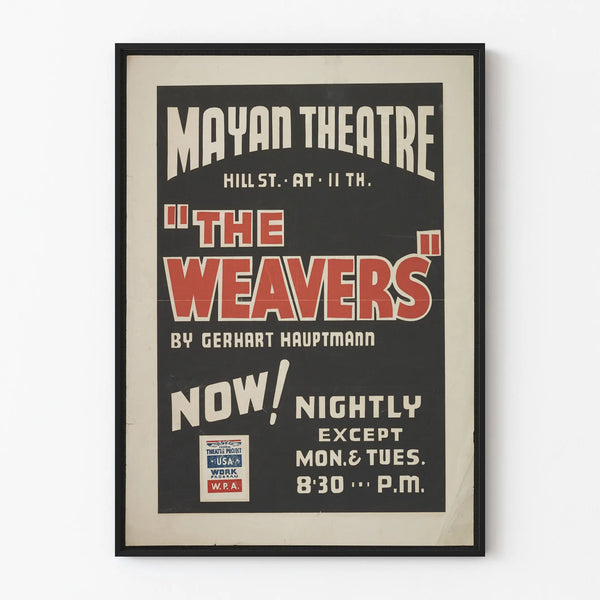 Vintage Theater Poster The Weavers - Mayan Theatre