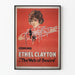 Vintage poster The Web of Desire with female portrait and spider webs