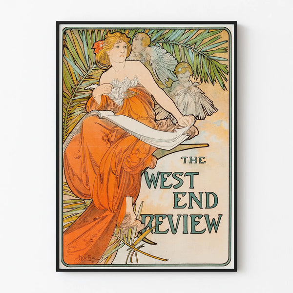 Vintage poster The West End Review by Alfons Mucha