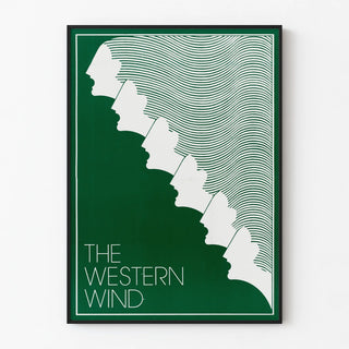 Poster The Western Wind minimalist green and white design