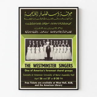 Vintage poster of The Westminster Singers - Choral concert in Beirut