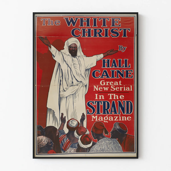 Vintage poster The White Christ by Hall Caine - Retro wall decoration