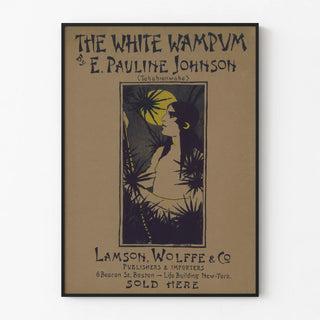 Vintage poster 'The White Wampum' by E. Pauline Johnson