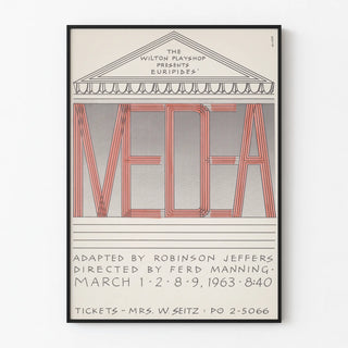 Vintage theater poster Euripides Medea 1963