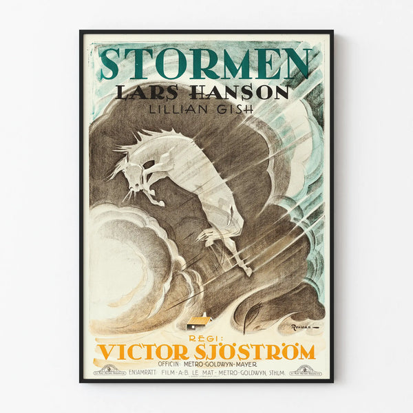Vintage Film Poster Stormen - Equestrian Wall Decoration