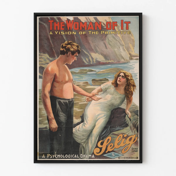Vintage poster The Woman of It - Dramatic cinema wall decoration
