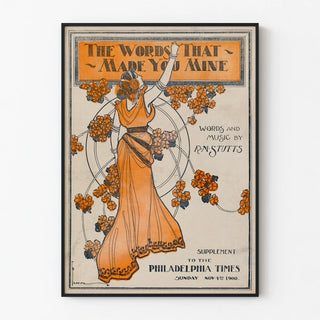 Vintage poster 'The Words That Made You Mine' by R.M. Stutts