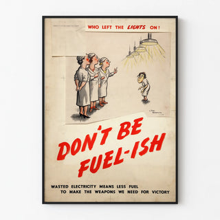Vintage awareness poster for energy conservation