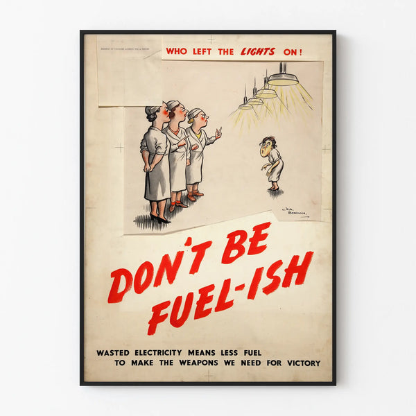 Vintage awareness poster for energy conservation