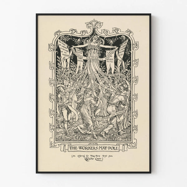 Vintage Decorative Poster 'The Workers May Pole' 1894