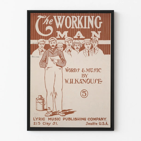 Vintage Poster The Working Man for Wall Decoration