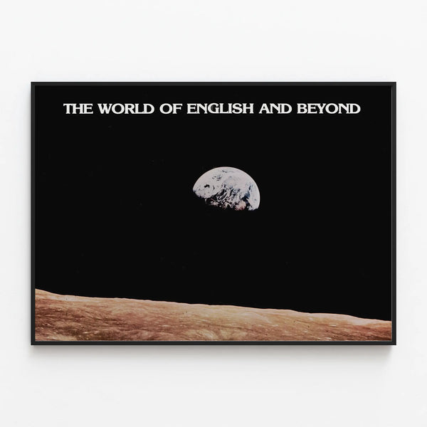 Wall Poster The World of English and Beyond - Cosmic Decoration — framed artwork on a wall