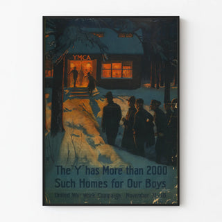 Vintage YMCA poster for soldiers' support campaign