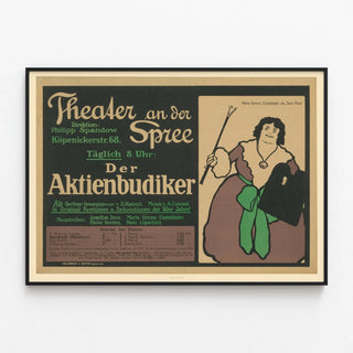 Theatre Poster An der Spree The Stock Exchange Broker Marie Grimm as Aunt Flora — framed artwork on a wall