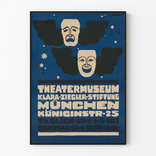 Vintage Poster of the Museum Theatre Klara Ziegler Munich