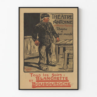 Vintage Poster of Théâtre Antoine Blanchette and Boubouroche