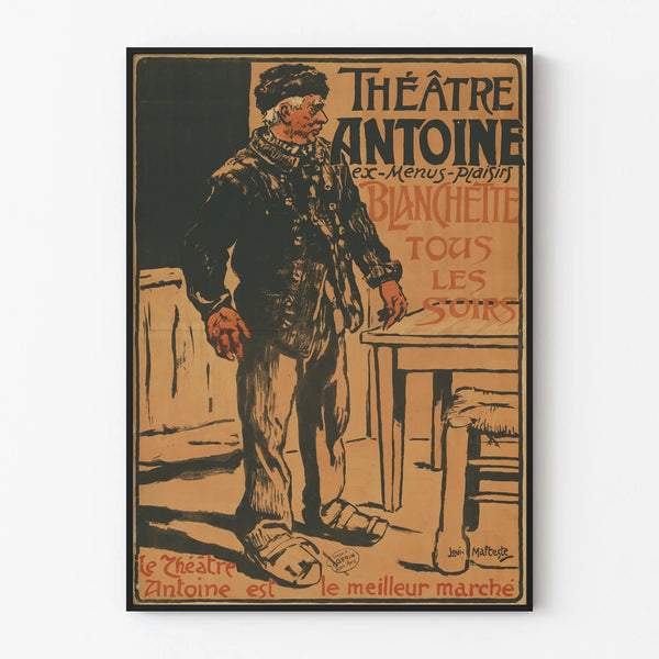 Theatre Antoine Poster - Vintage wall decoration signed Louis Malteste