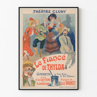 Vintage Poster of Cluny Theatre - Thylda's Fiancé