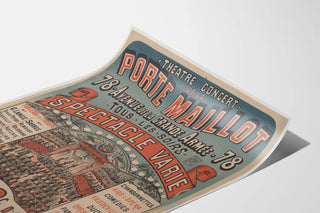 Vintage Theater-Concert Poster of Porte Maillot Variety Show