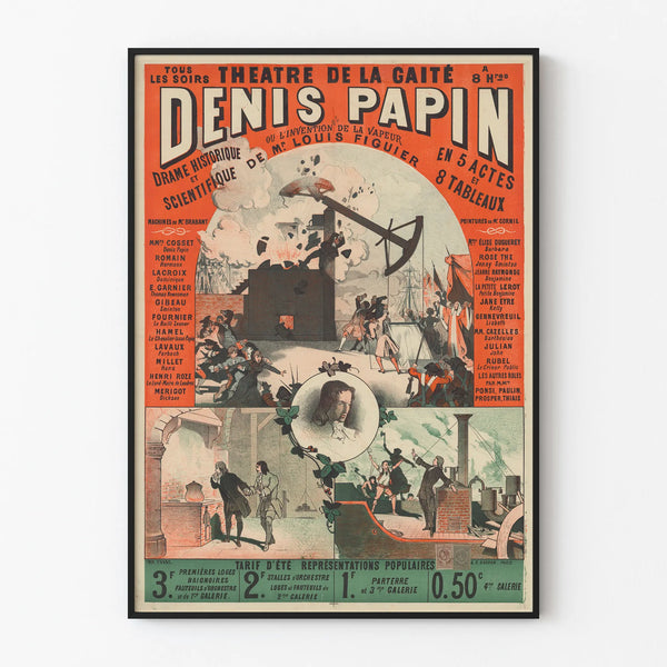 Denis Papin Theater Poster - Historical and Scientific Drama