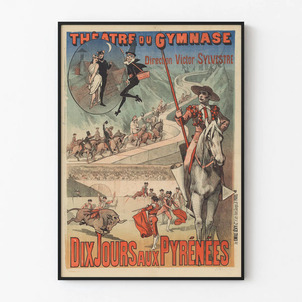 Vintage Poster for Theatre "Dix Jours aux Pyrénées"