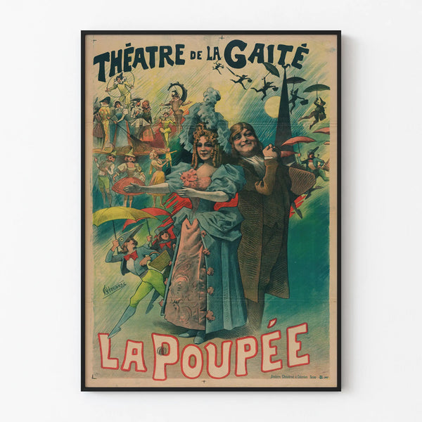 Vintage Poster Théâtre de la Gaîté La Poupée - Retro Wall Decoration