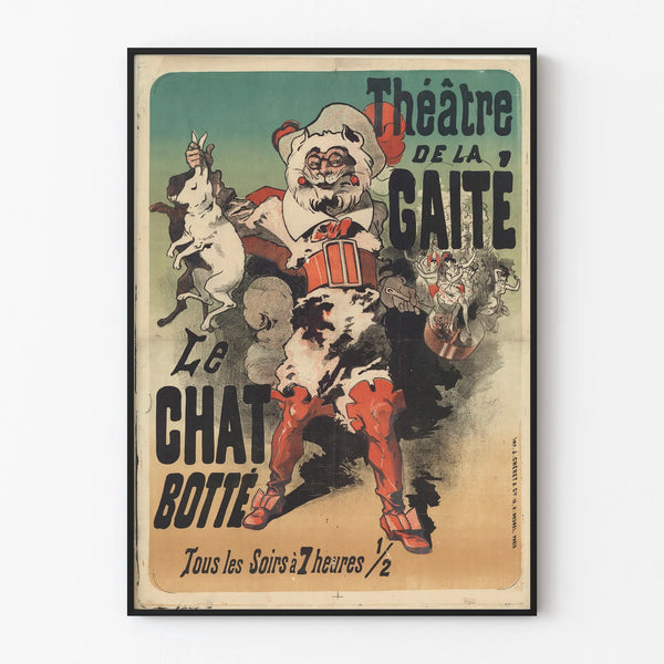 Vintage Poster of the Gaîté Theatre Puss in Boots