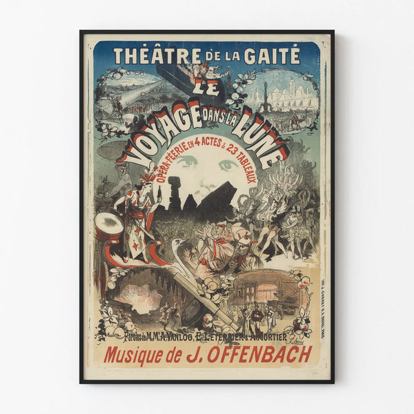 Theatre of the Gaiety Poster The Voyage to the Moon - Vintage Wall Decoration