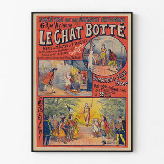 Vintage Poster Puss in Boots Theatre Galerie Vivienne
