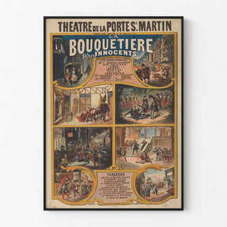Poster Theatre La Bouquetiere des Innocents - Theatre of the Porte Saint-Martin
