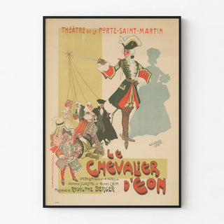 Vintage Poster of the Théâtre Le Chevalier d'Éon