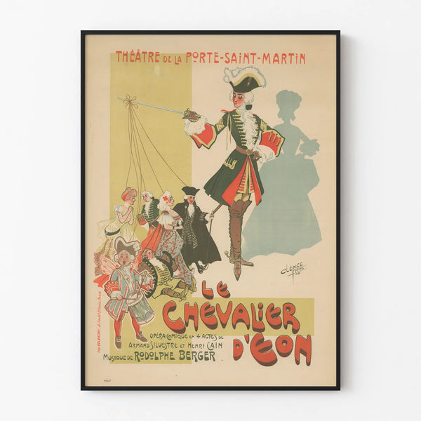 Vintage Poster of the Théâtre Le Chevalier d'Éon
