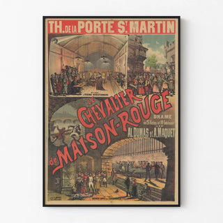 Poster for the Théâtre Le Chevalier de Maison-Rouge - Théâtre de la Porte Saint Martin