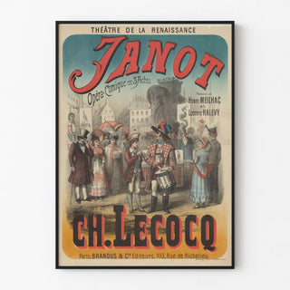 Vintage Poster of Opéra Janot at the Théâtre de la Renaissance