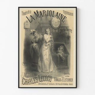 Vintage poster La Marjolaine - Opéra Bouffe at the Renaissance Theatre