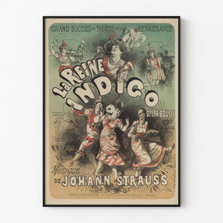 Poster Théâtre de la Renaissance La Reine Indigo