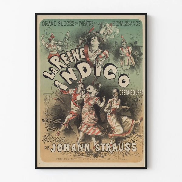 Poster Théâtre de la Renaissance La Reine Indigo