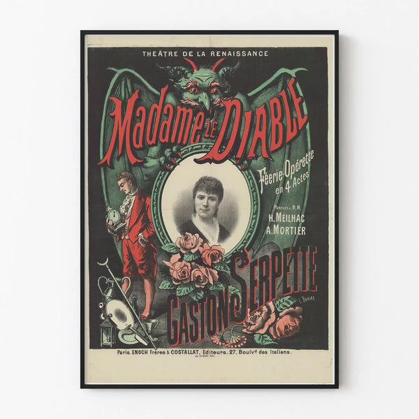 Vintage Poster Madame le Diable Renaissance Theatre