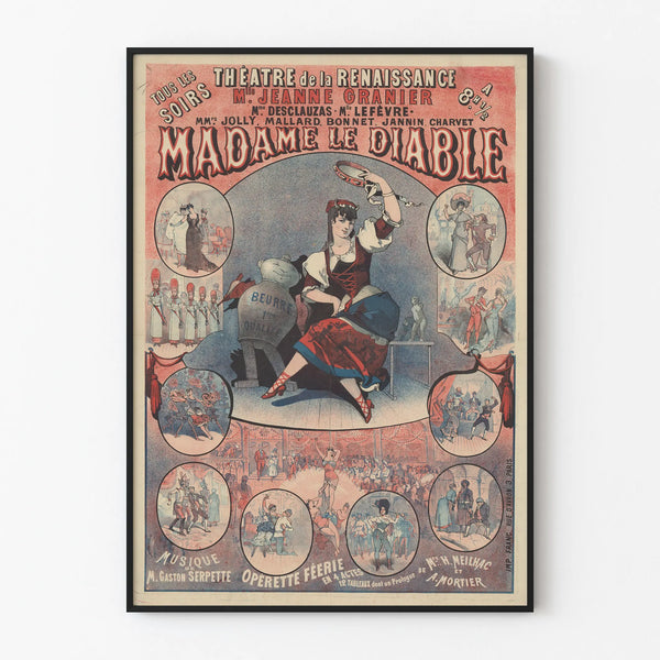 Theatre Poster Madame le Diable - Vintage Operetta Fairy Tale