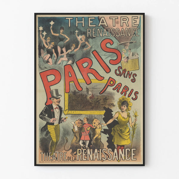 Vintage theater poster Théâtre de la Renaissance Paris without Paris