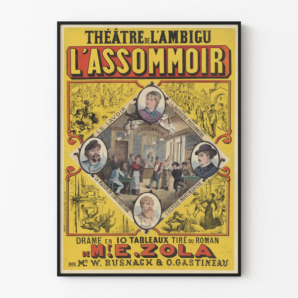 Vintage Wall Decoration Poster of the Theatre L'Assommoir