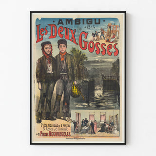 Theatre Poster - Les Deux Gosses by Pierre Decourcelle