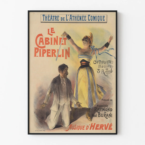 Poster of the Athénée Comique Theater Le Cabinet Piperlin