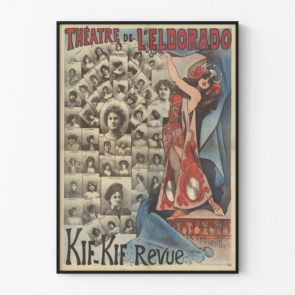 Vintage Poster of the Kif-Kif Revue at the Eldorado Theatre