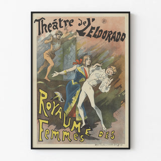 Vintage Poster Théâtre Eldorado Royaume des Femmes
