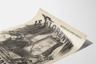 Vintage cinema poster Le Florentin Opéra Comique, 3 acts