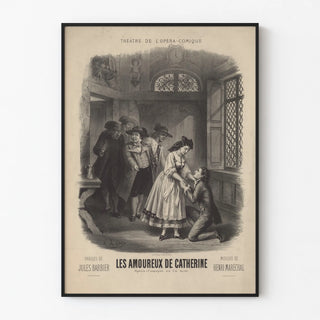 Poster for the Opéra-Comique Theater Les Amoureux de Catherine