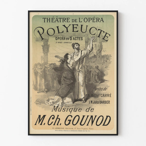 Poster of the Polyucte Opera Theatre - Vintage Wall Decoration of Opera