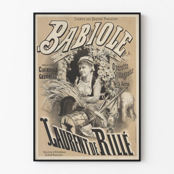Vintage Poster of Théâtre des Bouffes-Parisiens Babiole