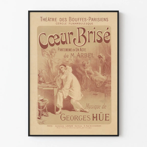 Poster Broken Heart Theater - Vintage Wall Decoration